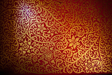 Background with golden floral ornament