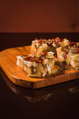 Perfect Pasta Classic Italian Homemade Artisan Bacon Tomato Sauce Sausage Sweet Melted Cheese Onion Chicken Meat Shrimp Menu Gourmet on a Dark Background