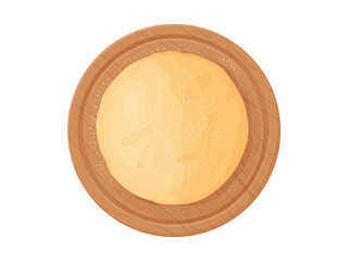 Fresh dough raw for baking. Rolled out dough for baking, pizza, cookie, biscuit, bread.