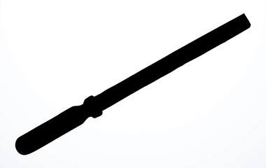 Old steel file. Vector drawing