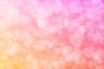 pink and orange abstract defocused background, circle shape bokeh spots
