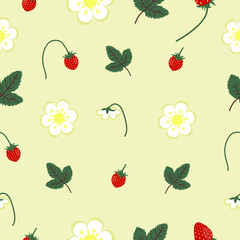 Pattern_strawberry_nature_spring love_flowers