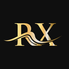 Letter RX Logo Design. Initial RX Logotype Template For Business And Company Logo - obrazy, fototapety, plakaty