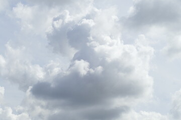 Weisse Wolken, grauer Himmel, Hintergrundbild, Deutschland, Europa
