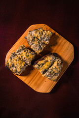 Perfect Pasta Classic Italian Homemade Artisan Bacon Tomato Sauce Sausage Sweet Melted Cheese Onion Chicken Meat Shrimp Menu Gourmet on a Dark Background