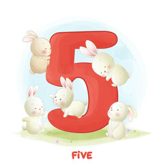 Cute funny animal font numbering collection  © Sofyan