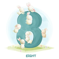 Cute funny animal font numbering collection  © Sofyan