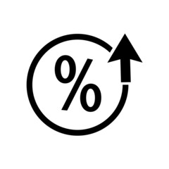 Percentage up down icon. Finance and economic concept.