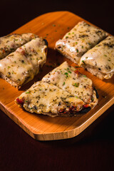 Perfect Pasta Classic Italian Homemade Artisan Bacon Tomato Sauce Sausage Sweet Melted Cheese Onion Chicken Meat Shrimp Menu Gourmet on a Dark Background