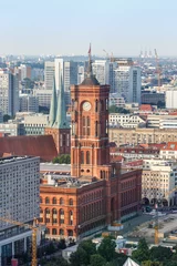 Foto op Plexiglas Berlin Rotes Rathaus town city hall skyline in Germany aerial view portrait format © Markus Mainka