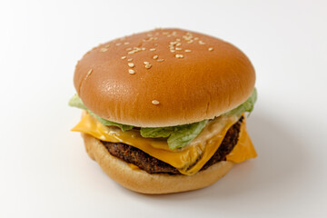 hamburger on a white background