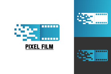 Illustration Vector Graphic of Pixel Film Logo. Perfect to use for Technology Company