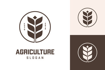 Illustration Vector Graphic of Wheat Logo. Perfect to use for Agriculture Company
