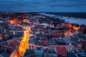 Architecture of the old town in Torun at dusk, Poland. © Patryk Kosmider