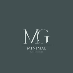 Creative Minimal Alphabet MG Icon Logo Template.