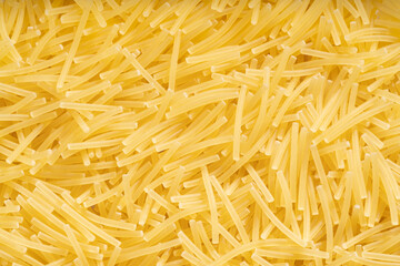 Detailed and large close up shot of vermicelli noodles.
