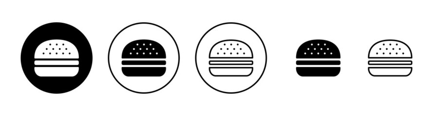 Burger icons set. burger sign and symbol. hamburger