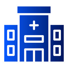 hospital building gradient icon