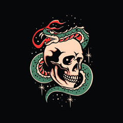 snake tattoo vector design