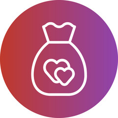 money bag gradient icon