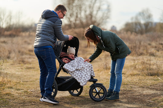 Young family with baby girl