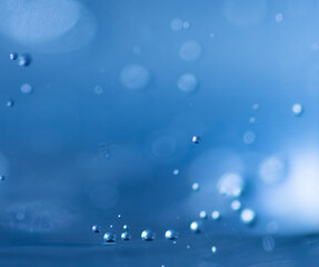 raindrops on blue background