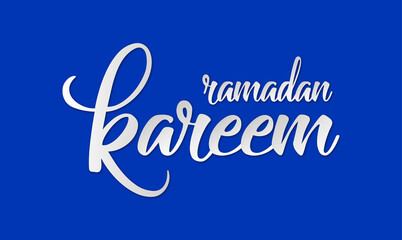 Naklejka na ściany i meble Ramadan kareem greeting beautifaul lettering with beautifaul background.An islamic greeting text in english for holy month 