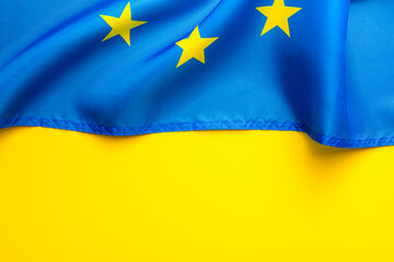 Ukrainian flag created from European union flag. Part of the EU flag.
