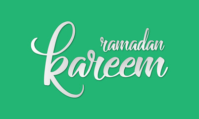 Ramadan kareem greeting beautifaul lettering with beautifaul background.An islamic greeting text in english for holy month "Ramadan kareem"