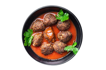 meatballs tomato sauce meat beef veal pork lamb fresh meal food diet snack on the table copy space food background 
