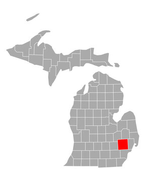 Karte Von Oakland In Michigan