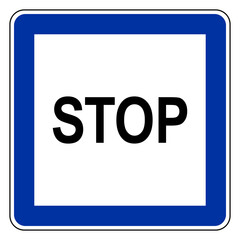 Stopp und Schild