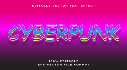 cyberpunk 3d text effect