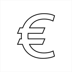 Euro icon in line style