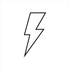 Lightning bolt icon in line style