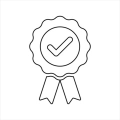 Quality icon in line style