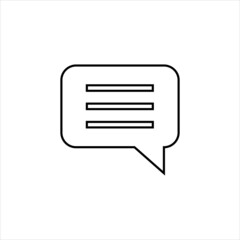 Speech bubble icon in line style