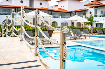 bridge over the pool