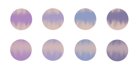 Highlight icon set for social media. Cover icons for saved stories. Set of abstract watercolor circles. Hand drawn illustration on a white background