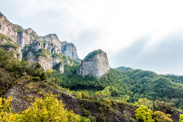 Fototapeta na wymiar Scenery of Yandang Mountain National Geopark, Wenzhou city, Zhejiang Province, China