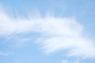 Deep blue sky and clouds. Natural template with place for text