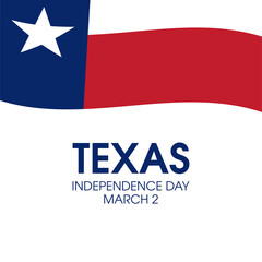 Texas Independence Day vector. Abstract texas flag icon vector isolated on a white background. March 2, important day