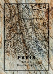 Paris Zoe Marble Map