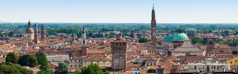 Fototapeta na wymiar View of the historic center of Vicenza, Veneto, Italy