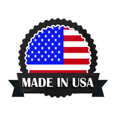 Made in USA. Stamp,label, banner, logo,  Vector Design.