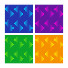 Four Colors Gradient Square For Design Resources