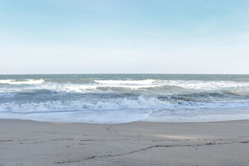 Sea beach view in summer soft tone concept for background