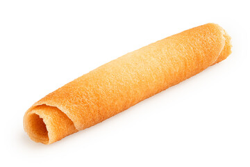 Belgian tuile biscuit curl.