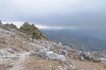 mountain landscape view from top