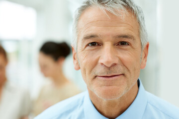 Closeup portrait of confident senior businessman. Closeup portrait of confident senior business man.